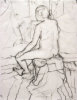 Foreshortened Legs, charcoal on paper, 24